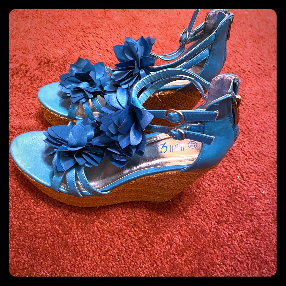 Teal Blue Heels